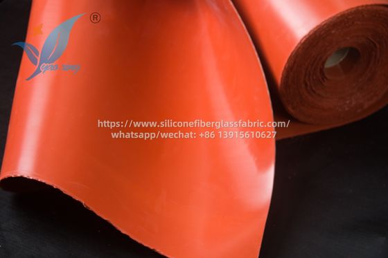 قماش ألياف زجاجية مطلي بالسيليكون عالي الحرارة -40 درجة مئوية إلى 200 درجة مئوية